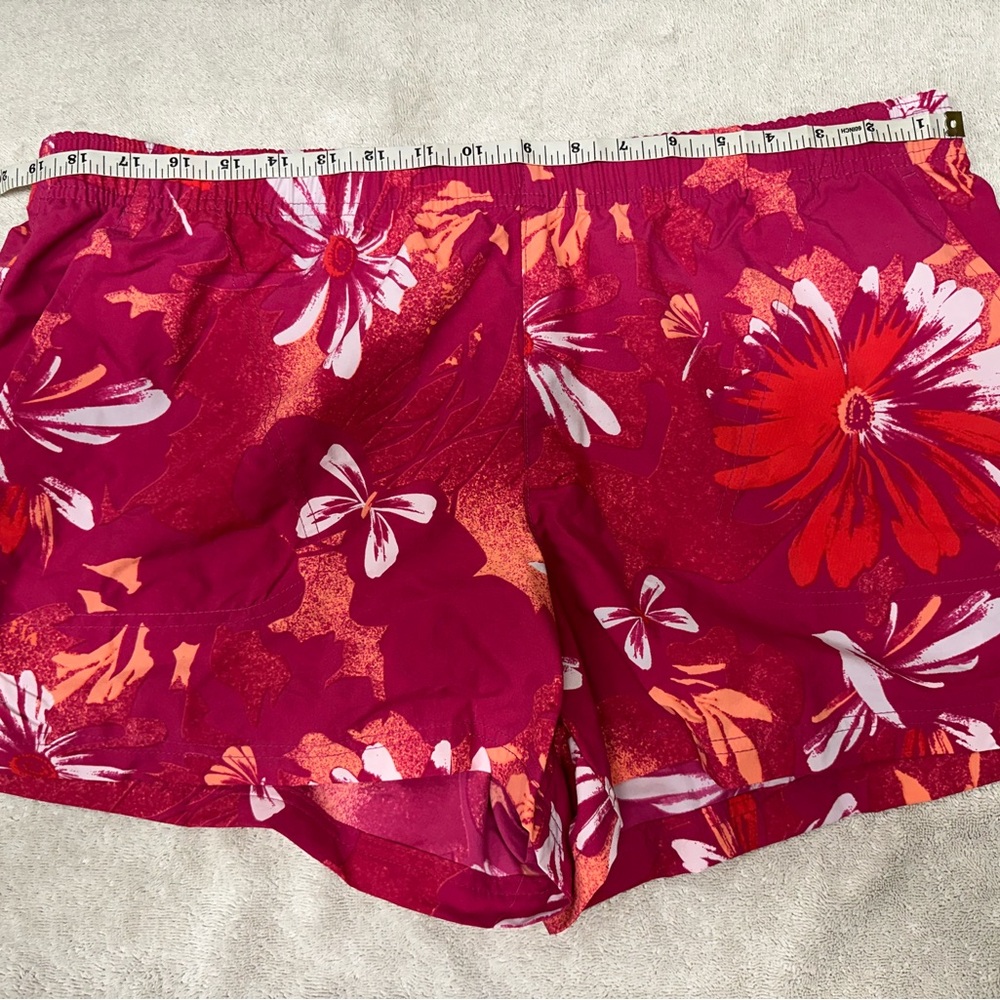 Columbia Women's Floral Swim Shorts - Pink and Orange